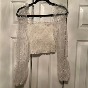white mesh top